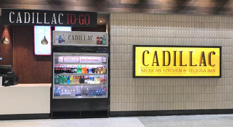 Cadillac Mexican Food no Aeroporto de Houston