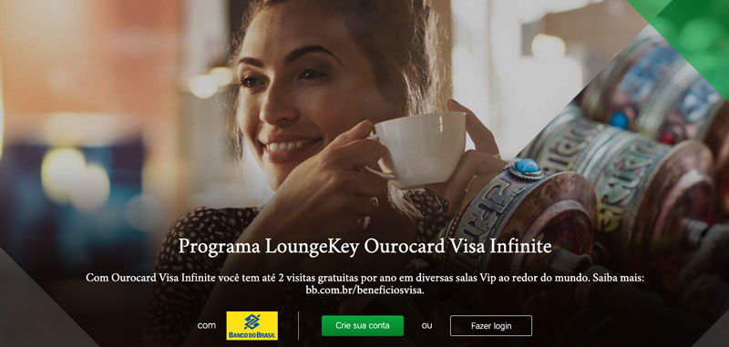 Ourocard Visa Infinite dá duas visitas LoungeKey gratuitas