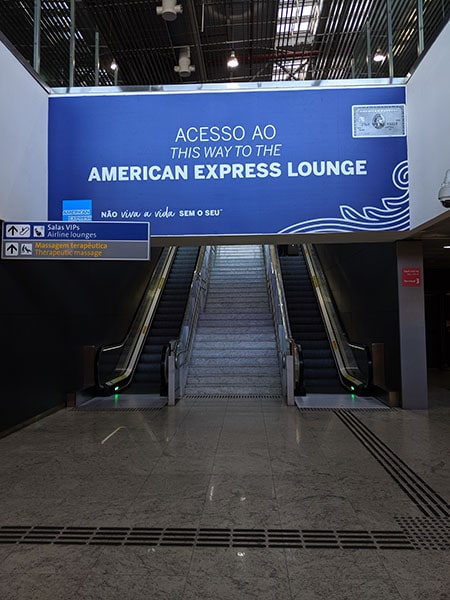 American Express Lounge no Terminal 3 em Guarulhos - Localização