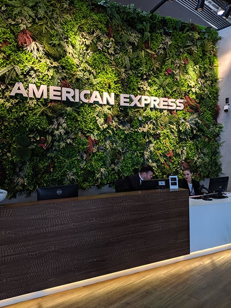 American Express Lounge no Terminal 3 em Guarulhos - Recepção 
