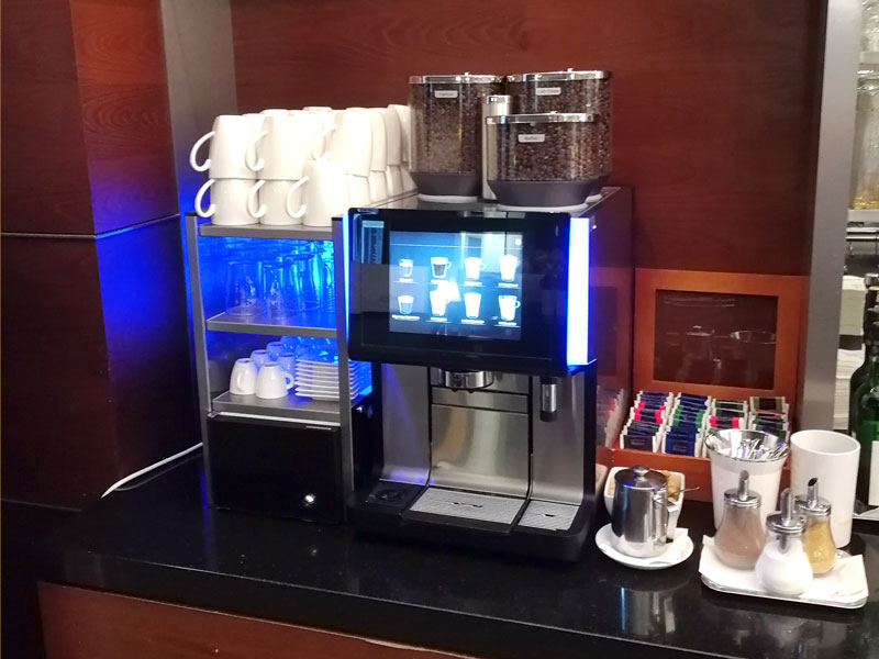 Máquina de Café no Airport Lounge em Hamburgo